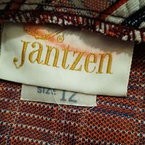 Vintage 70's Jantzen Beach Skirt Maxi A-Line Geometric Stripes Stretchy - Picture 10 of 11